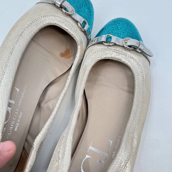 AGL Metallic Leather Flat Shoes - Picture 4 of 5